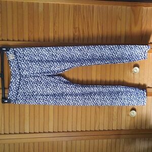 Michael Michael Kors Navy White Print Leggings Size Small